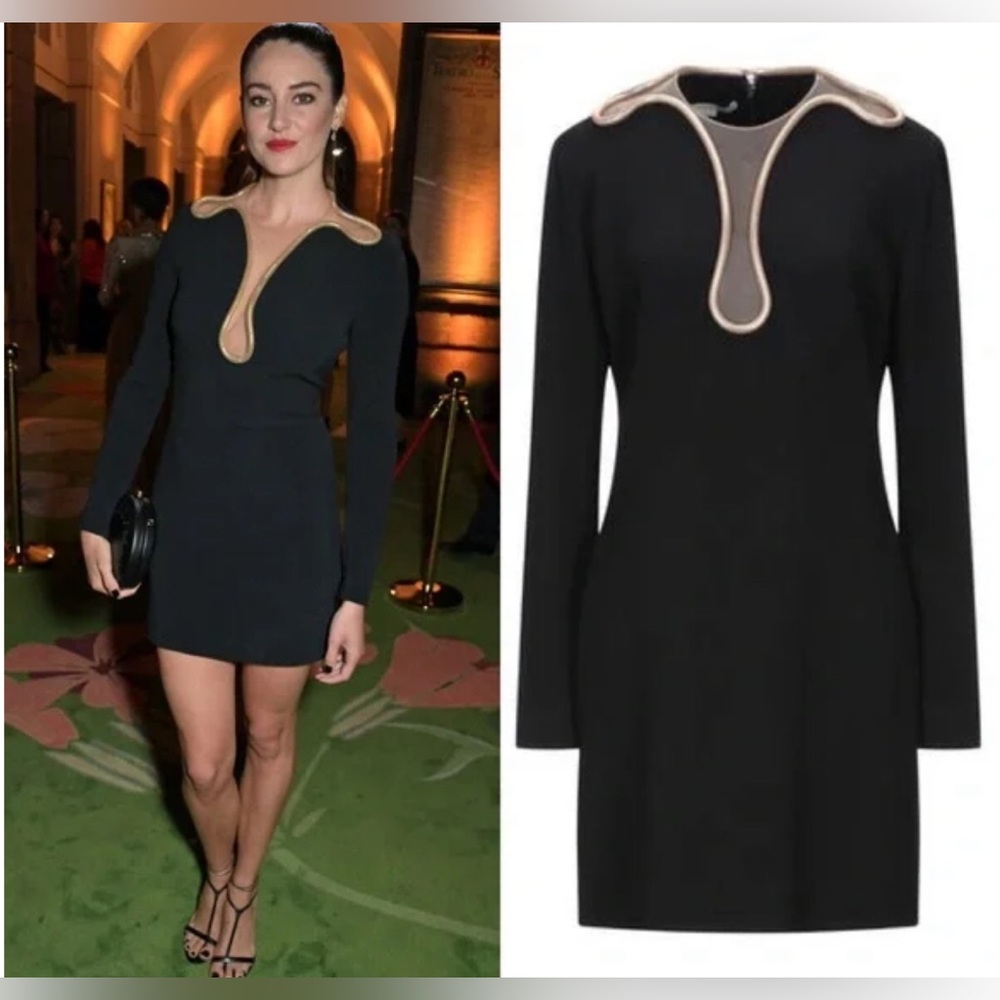 Stella McCartney Women's Black Isabela Embellished Cady Mini Dress SZ50/8US 3200